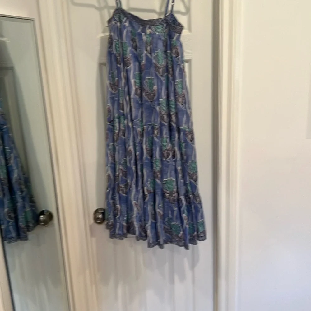 BELL Blue and Green Patterned Dress - Picture 2 of 5